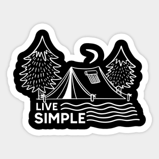 Live Simple Camping Sticker